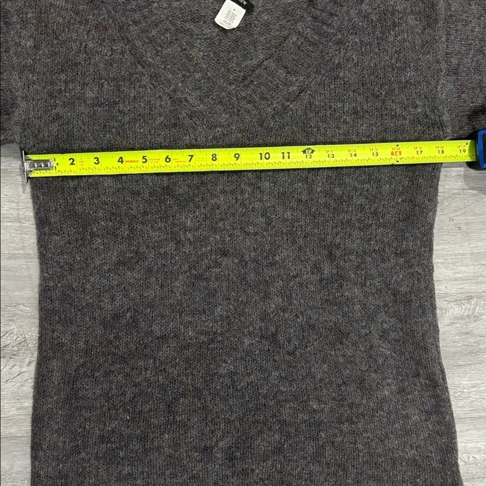 J. Crew September Sweater Seaport Gray Short Sleeve Wool Blend, Sz S